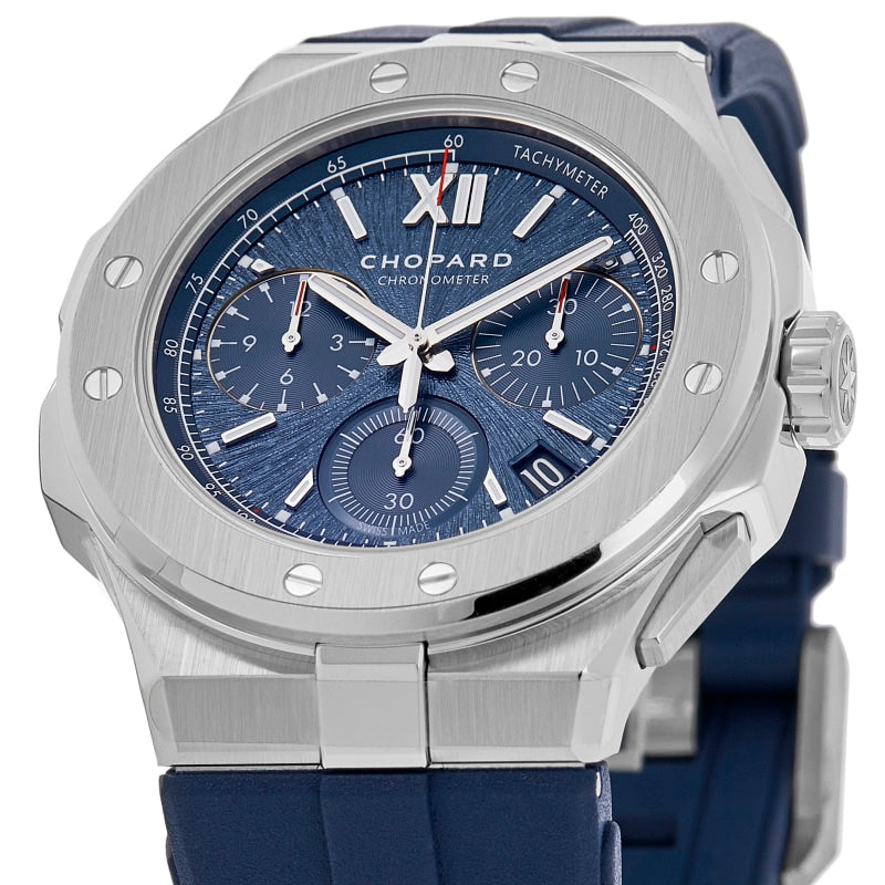 Chopard Alpine Eagle Blue Dial Rubber Strap Men's Watch 298609-3003