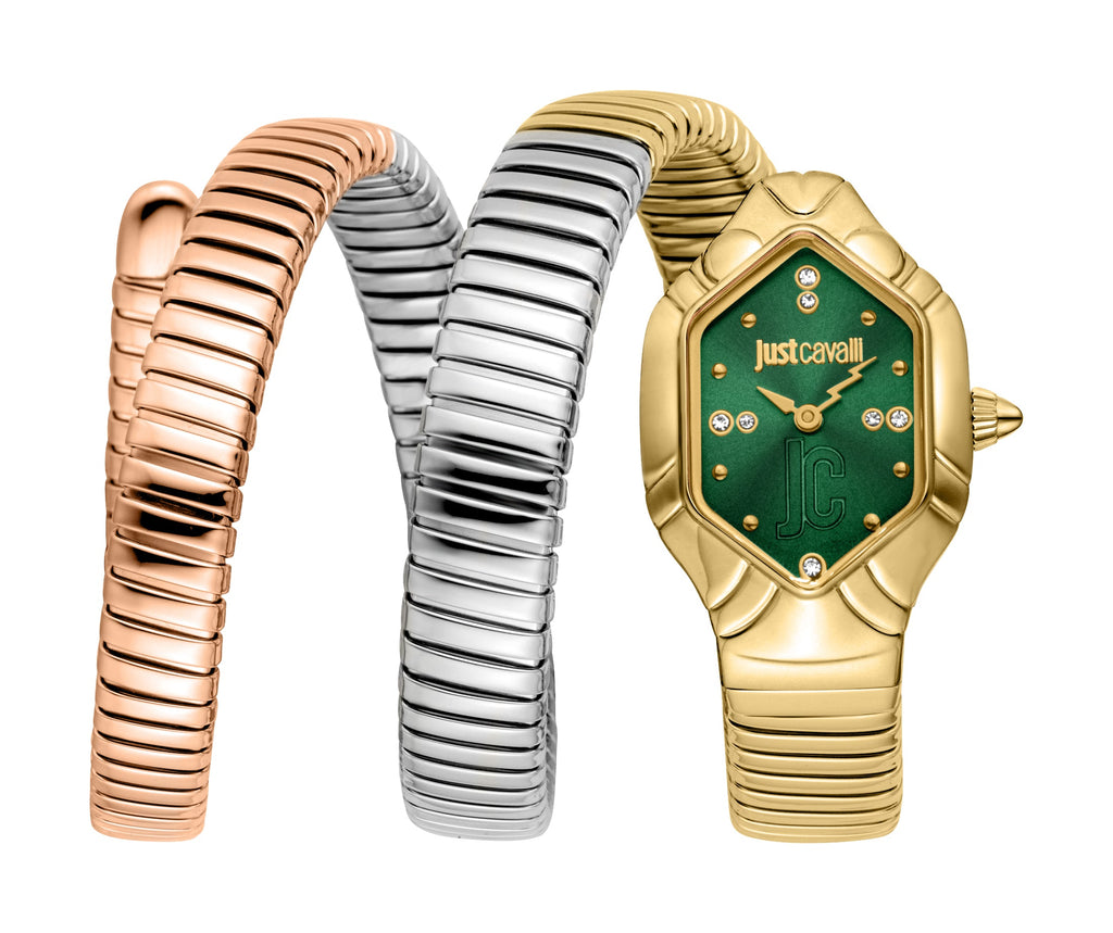 Just Cavalli Women's Snake 316L Stainless Steel Watch