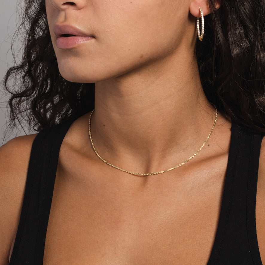 Solid Gold Rope Chain (1.5mm)