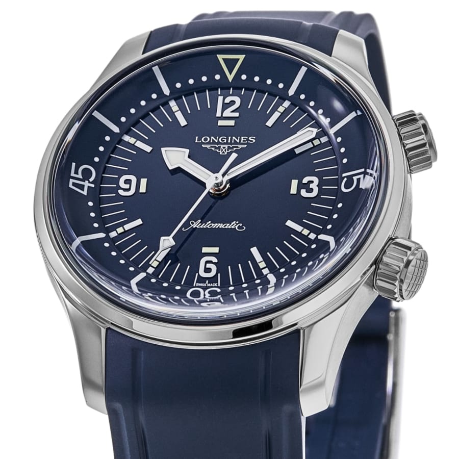 Longines Legend Diver Automatic Blue Dial Rubber Strap Unisex Watch L3.764.4.90.9