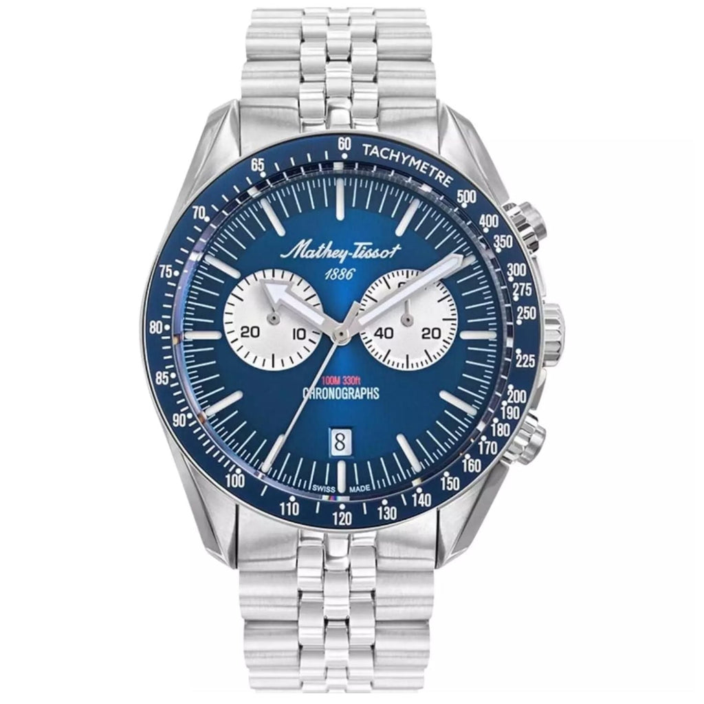 Mathey-Tissot Men's Chronograph Blue Dial Watch