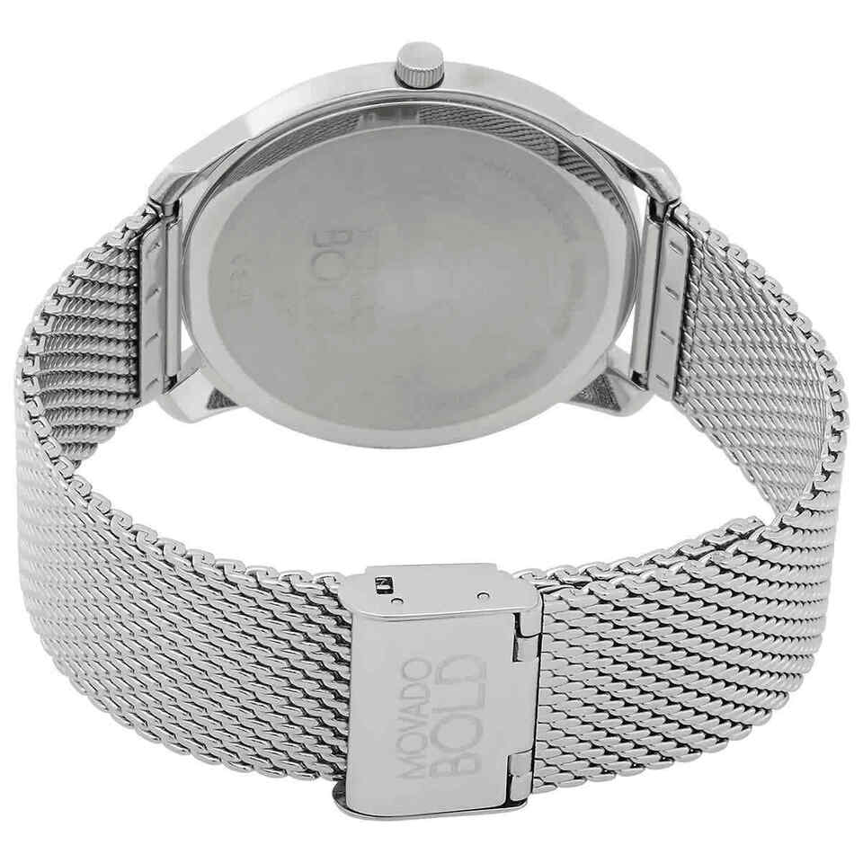 MOVADO BOLD Men's 3600832 Thin Swiss Quartz Silver Watch 42mm