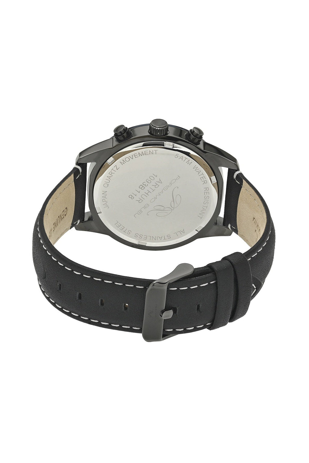 Porsamo Bleu Men's Arthur Genuine Leather Band Watch 1093BARL