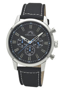 Porsamo Bleu Ryder Chronograph Canvas Silver Tone Grey and Black Men's Watch 1521ARYF