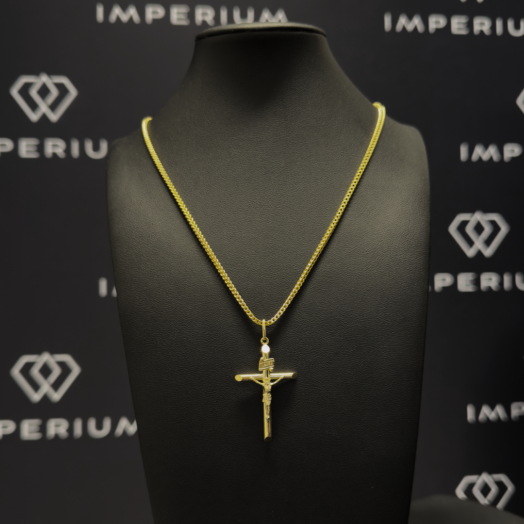 Solid Gold Jesus Cross Pendant