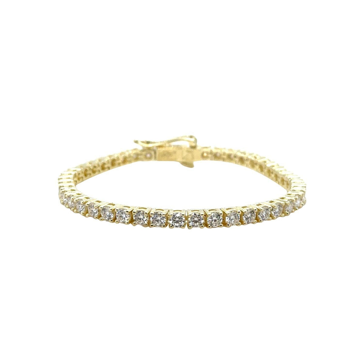 Moissanite Tennis Bracelet in Yellow Gold Vermeil- 3mm