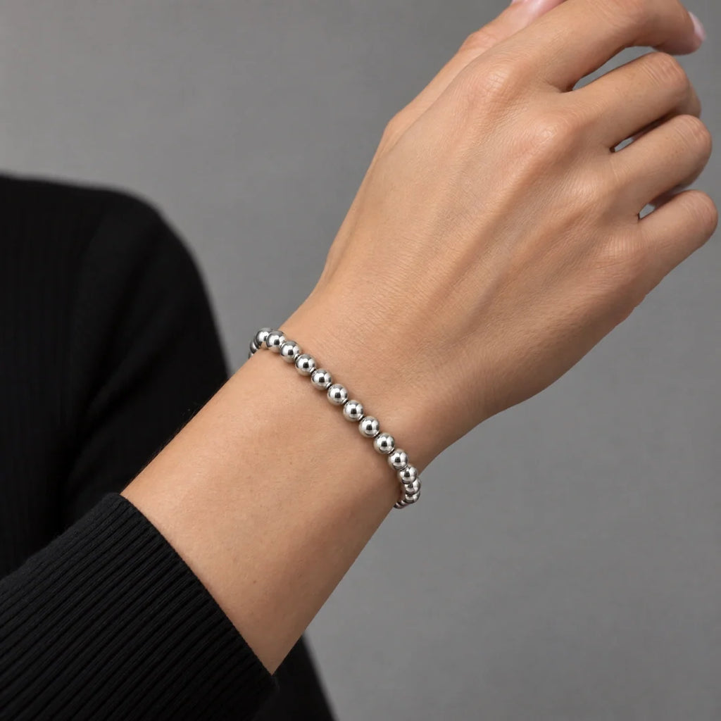 Women's Ball Bracelet (Silver) - 5mm