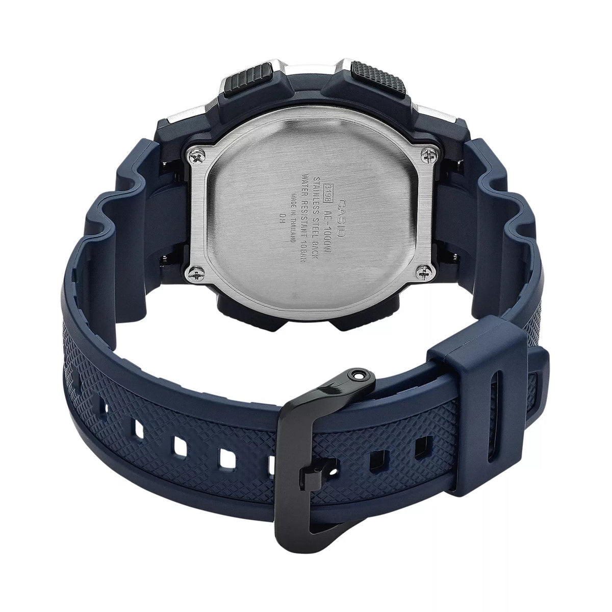 Casio Men’s World Time Blue Resin Digital Watch - AE-1000W-2AVCF