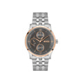 Steel-bracelet watch with grey dial