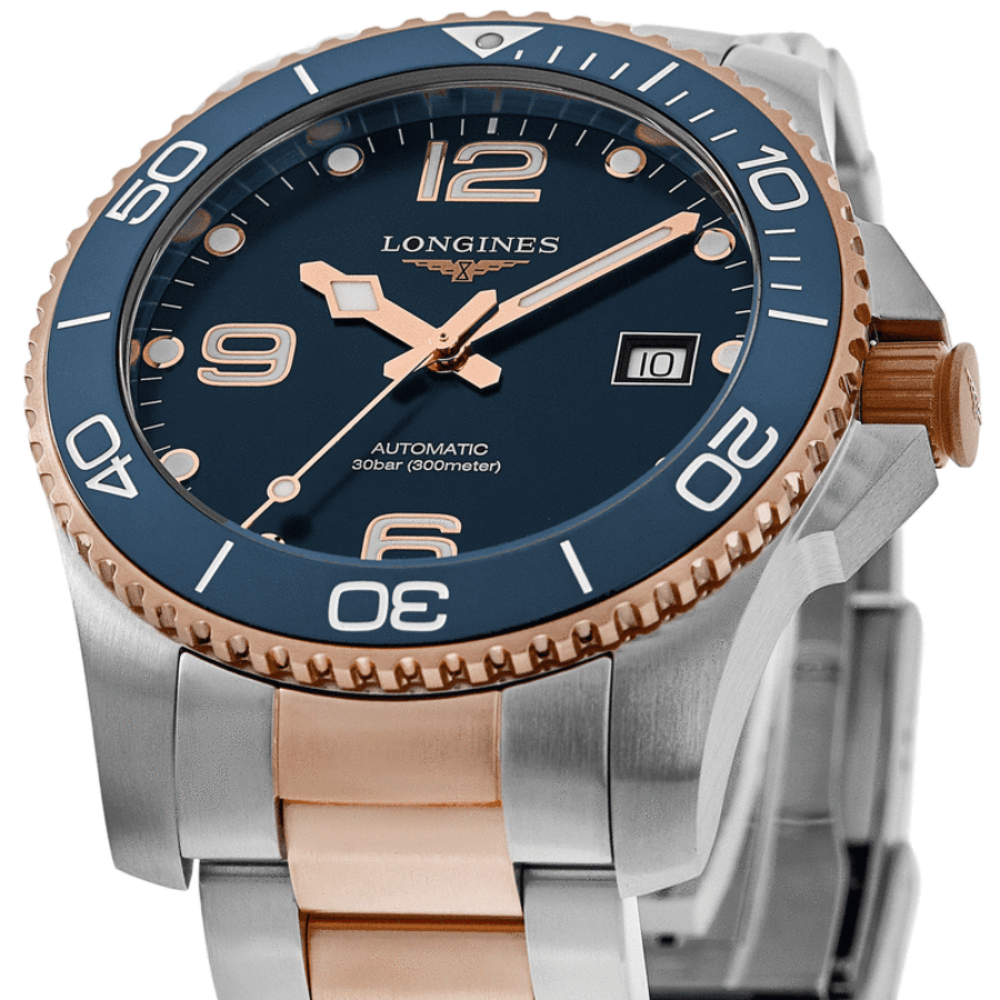 Longines HydroConquest Automatic Blue Dial Rose Gold PVD Steel Men's Watch L3.782.3.98.7