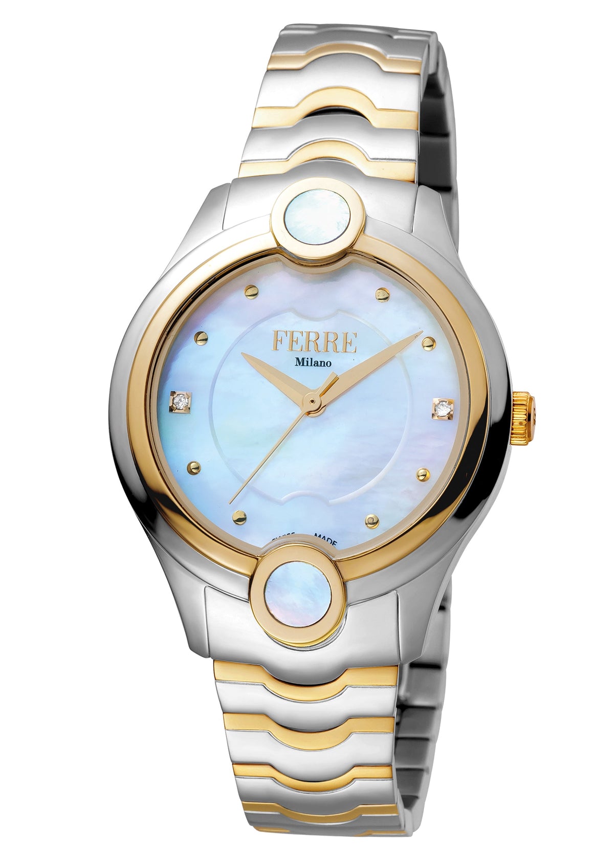 Ferre Milano  Women's White MOP Dial Stainless Steel  Watch