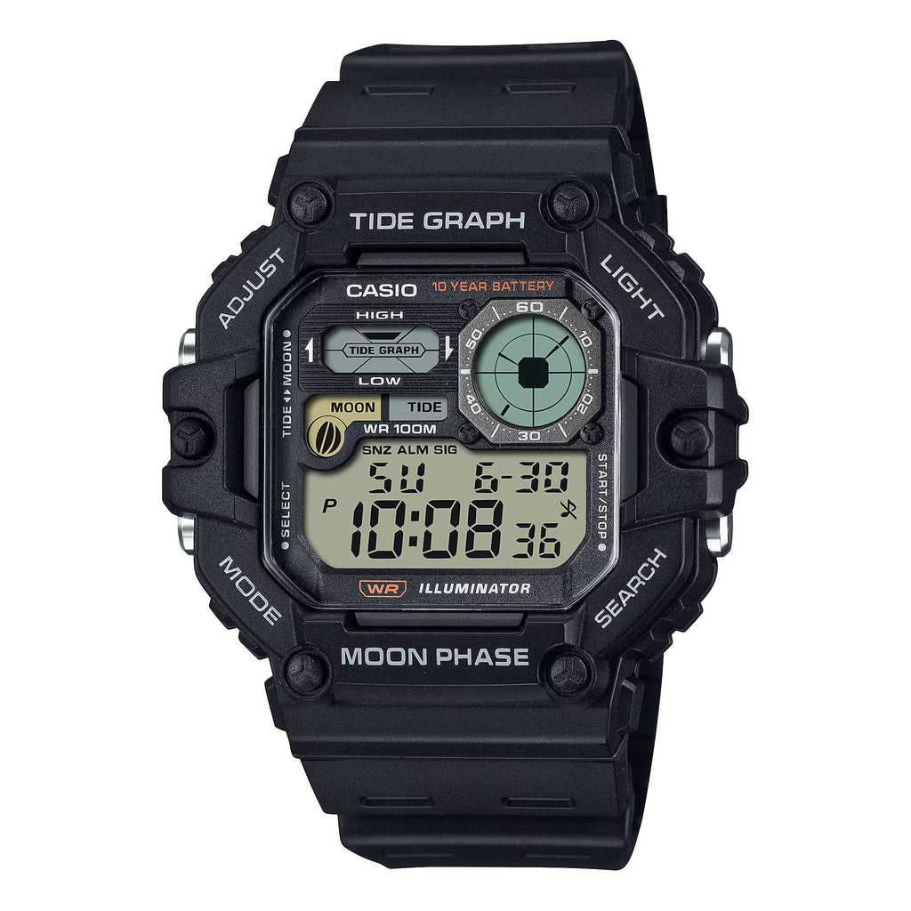 Casio Men's Digital Watch with Black Resin Band - WS-1700H-1AVCF-EW