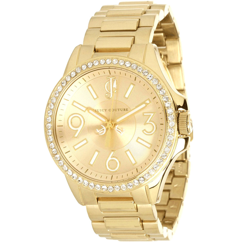 Juicy Couture Women's Jetsetter Gold Tone Round 37mm