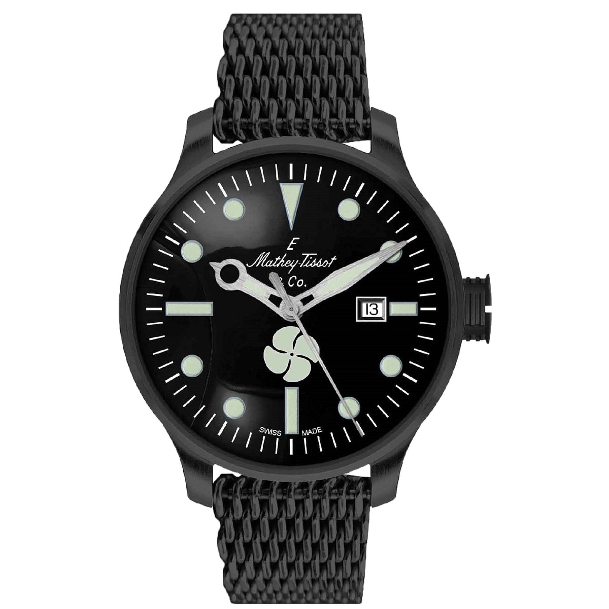 Mathey Tissot Men's Elica Black dial Watch