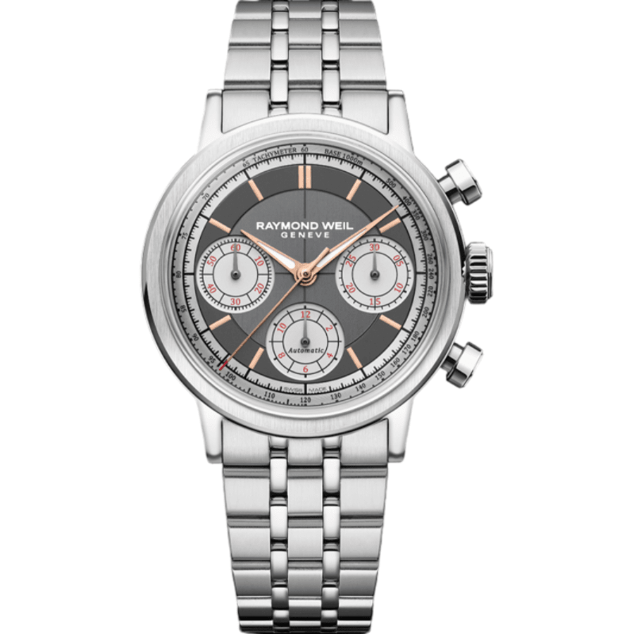 Raymond Weil Millesime Automatic Chronograph Grey Dial Stainless Steel Men's Watch 7765-ST-60651