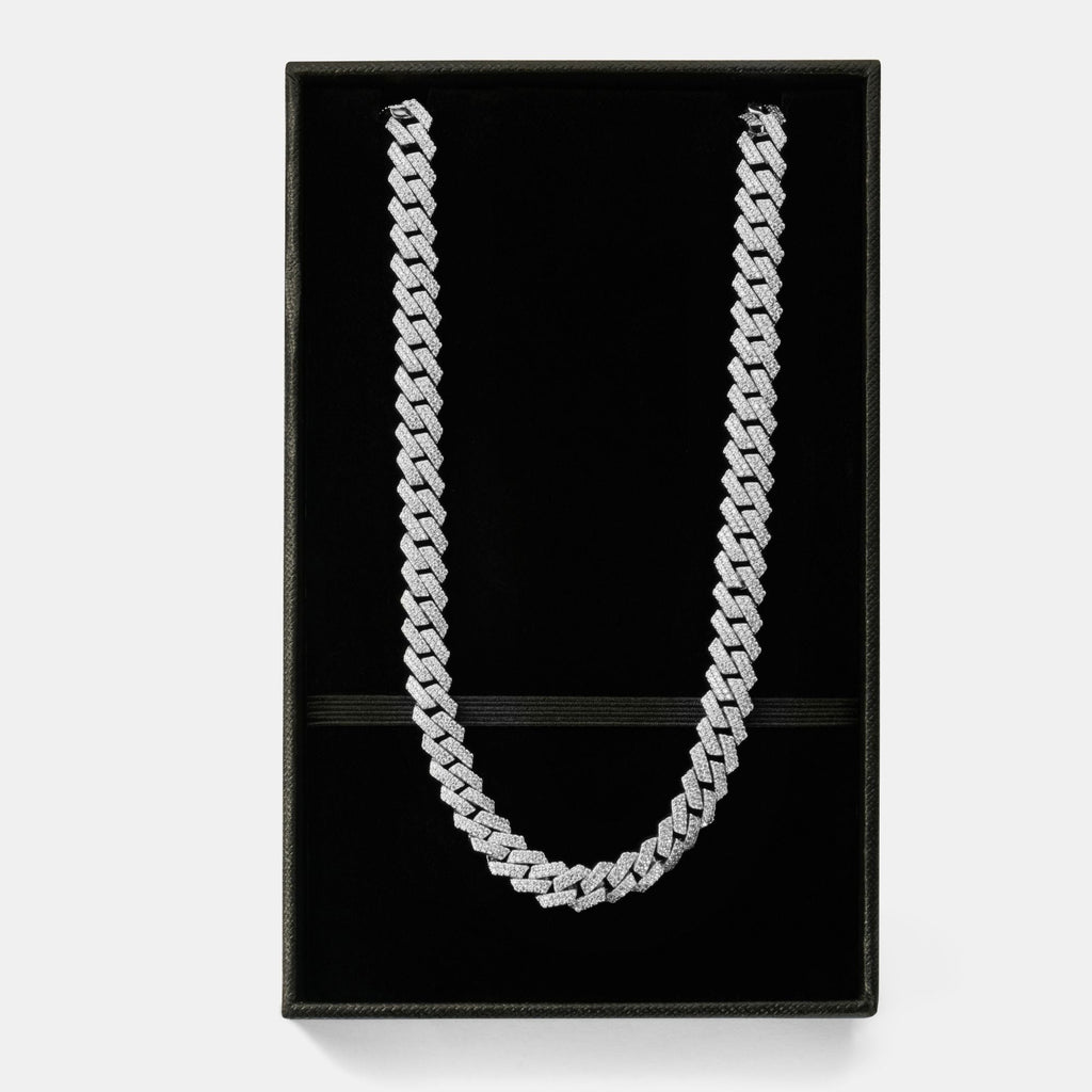 Prong Link Iced Cuban (Silver) 8mm