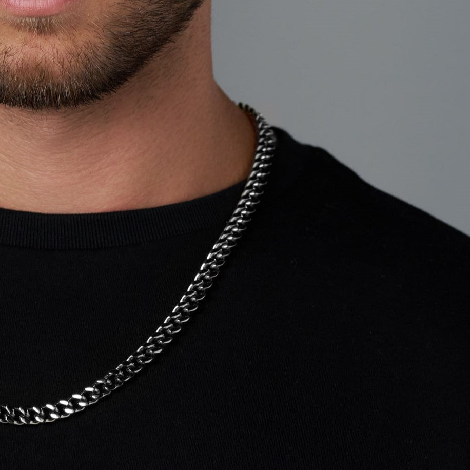 Cuban Link Chain (Silver) - 8mm