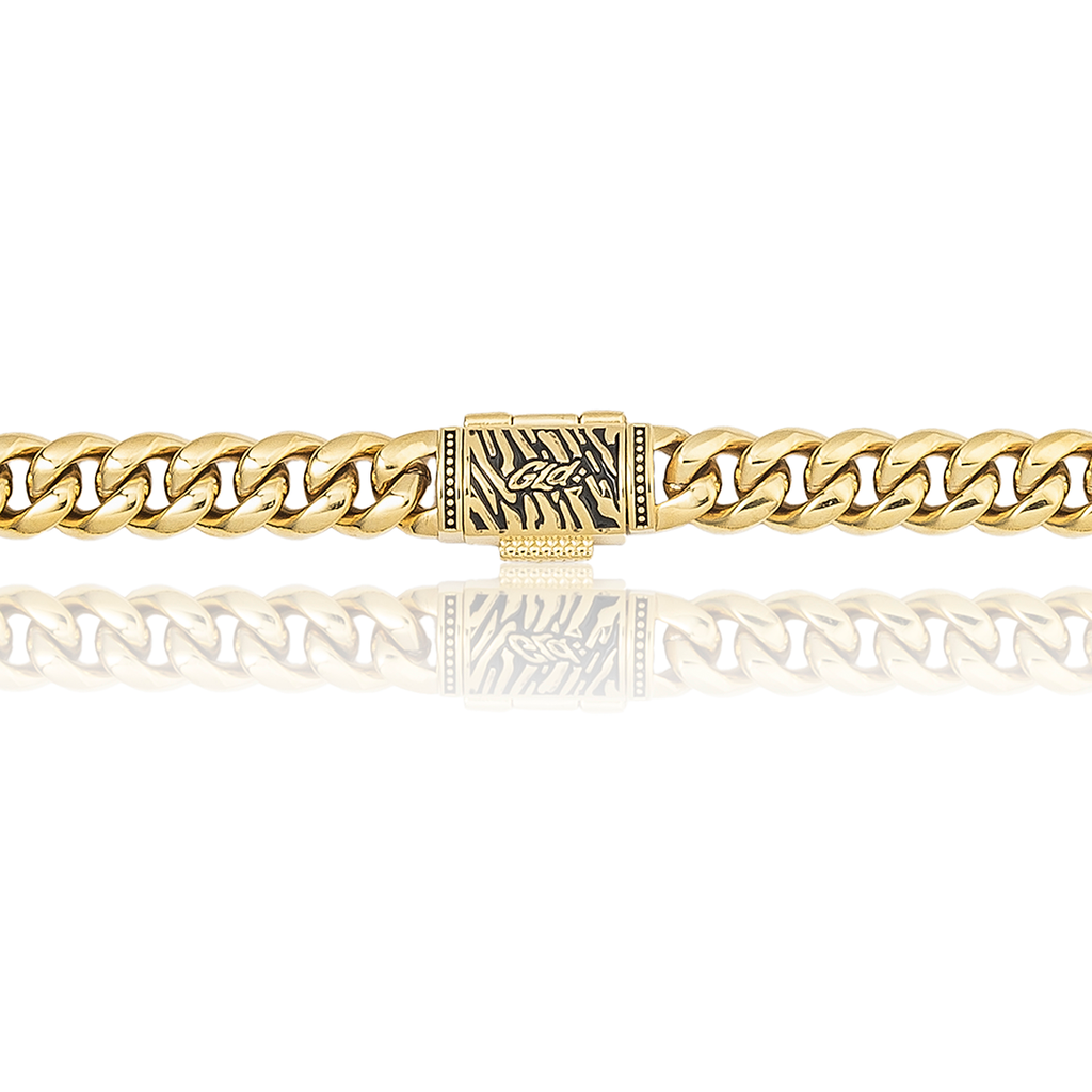 GLD Miami Cuban Link Necklace in Yellow Gold - 8mm