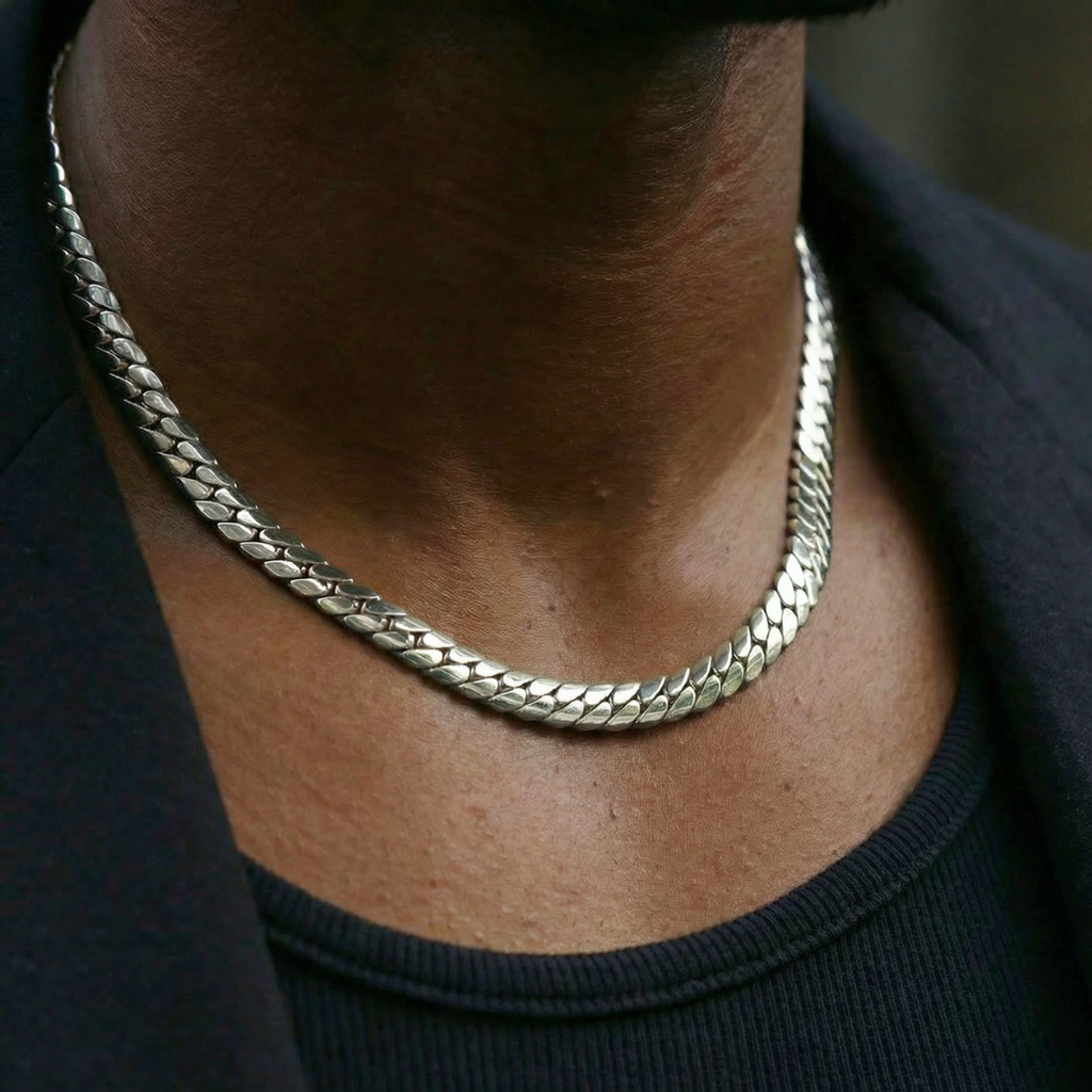Miami Cuban Link Chain + Bracelet (Silver) - 8mm