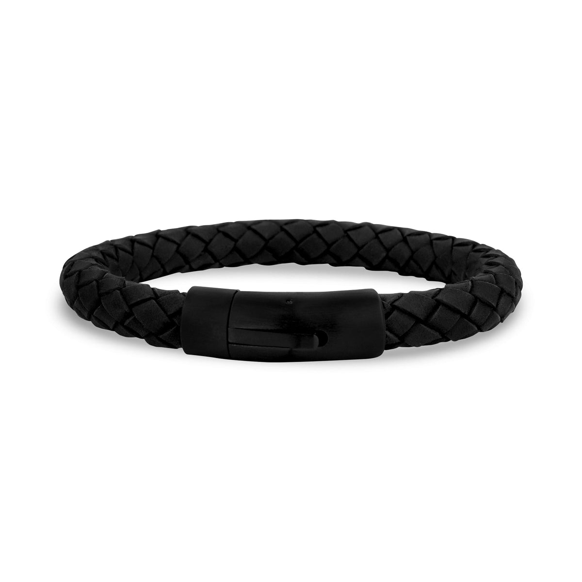 Black Leather Bracelet | 8MM