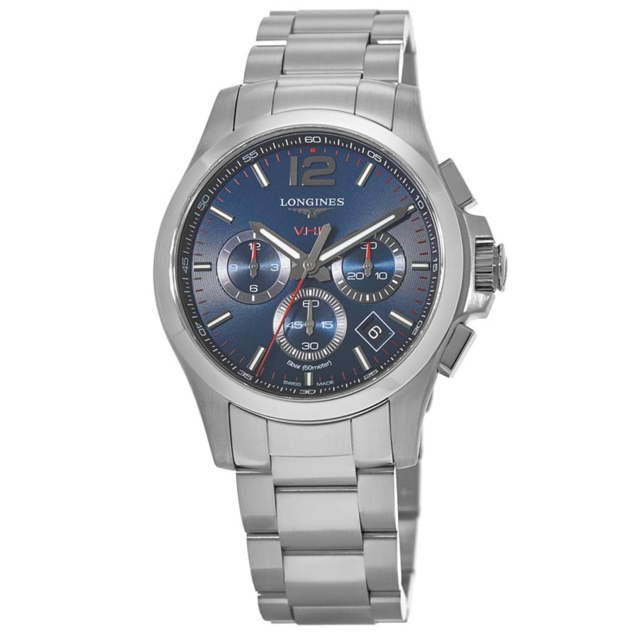 Longines Conquest V.H.P. Chronograph Blue Dial Steel Men's Watch L3.717.4.96.6
