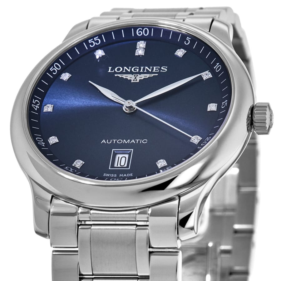 Longines Master Collection Automatic 38.5mm Blue Dial Diamond Stainless Steel Men's Watch L2.628.4.97.6