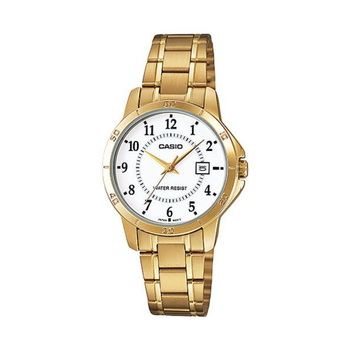 Casio Women’s Gold Stainless Steel Analog Watch White Dial - LTP-V004G-7BUDF