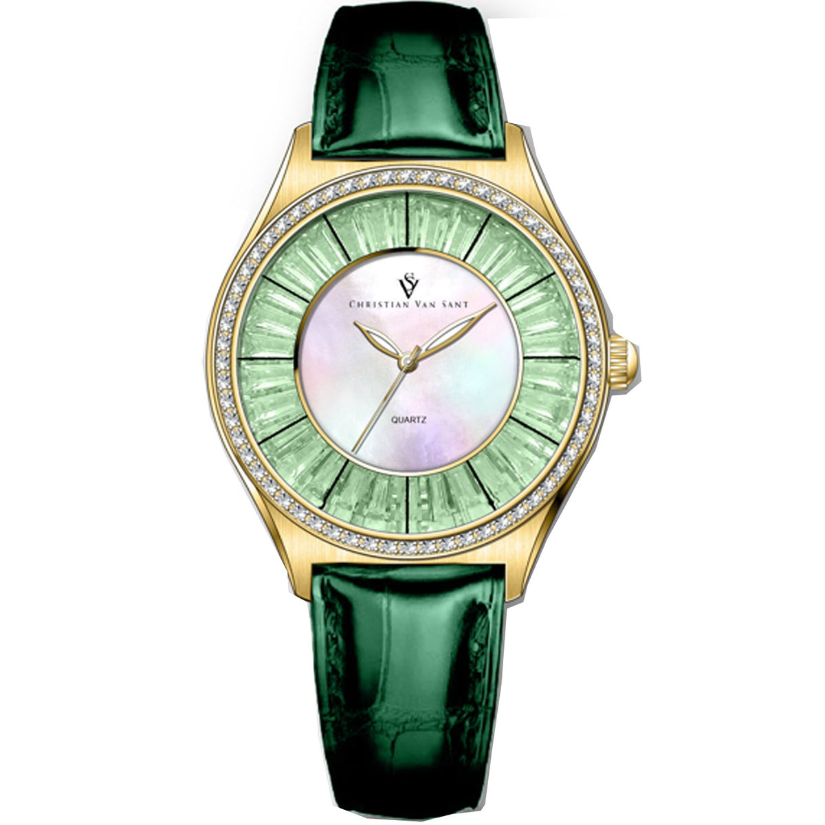 Christian Van Sant Women's Luna Mother of pearl Round 40mm