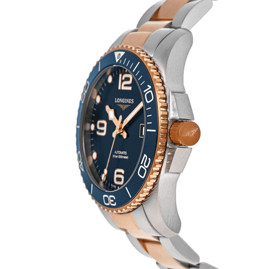 Longines HydroConquest Automatic Blue Dial Rose Gold PVD Steel Men's Watch L3.782.3.98.7