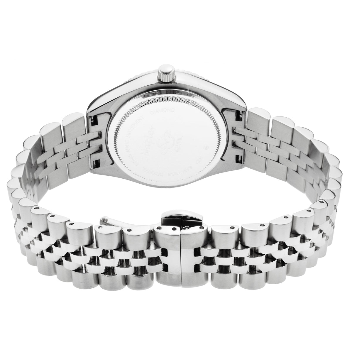 GV2 Naples Women's Black Dial Steel Watch
