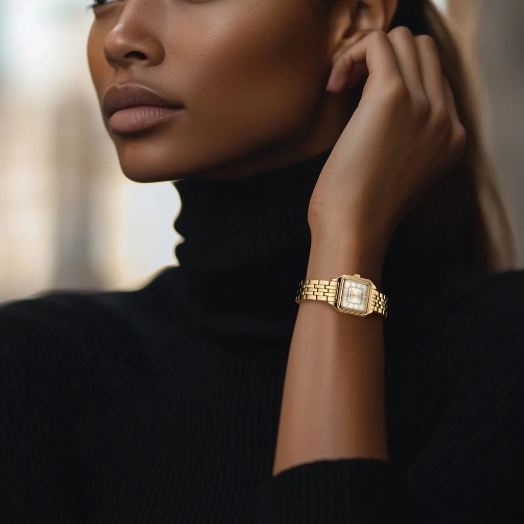 DORADO Satin Square Watch - Gold