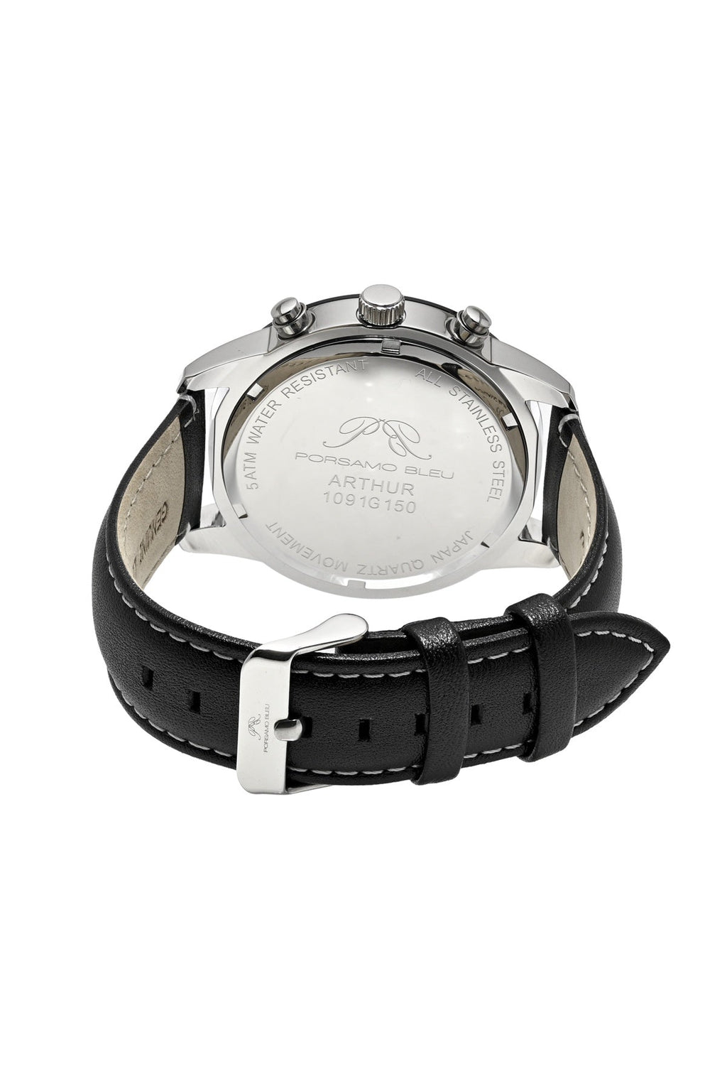 Porsamo Bleu Men's Arthur Genuine Leather Band Watch 1091GARL