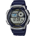 Casio Men’s World Time Blue Resin Digital Watch - AE-1000W-2AVCF