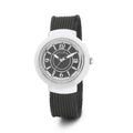 0.73 Cts Cable Diamond Watch In Black