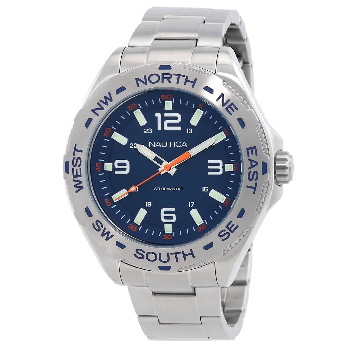 Nautica Clearwater Beach Stainless Steel  Mens Watch