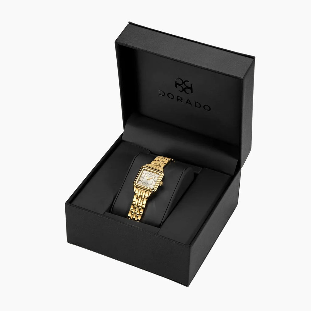 DORADO Satin Square Watch - Gold