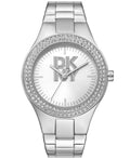 DKNY EVENING Parsons Glitz Silver Womens Watch