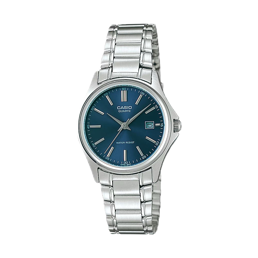 Casio Women’s Blue Dial Stainless Steel Bracelet Watch - LTP-1183A-2A