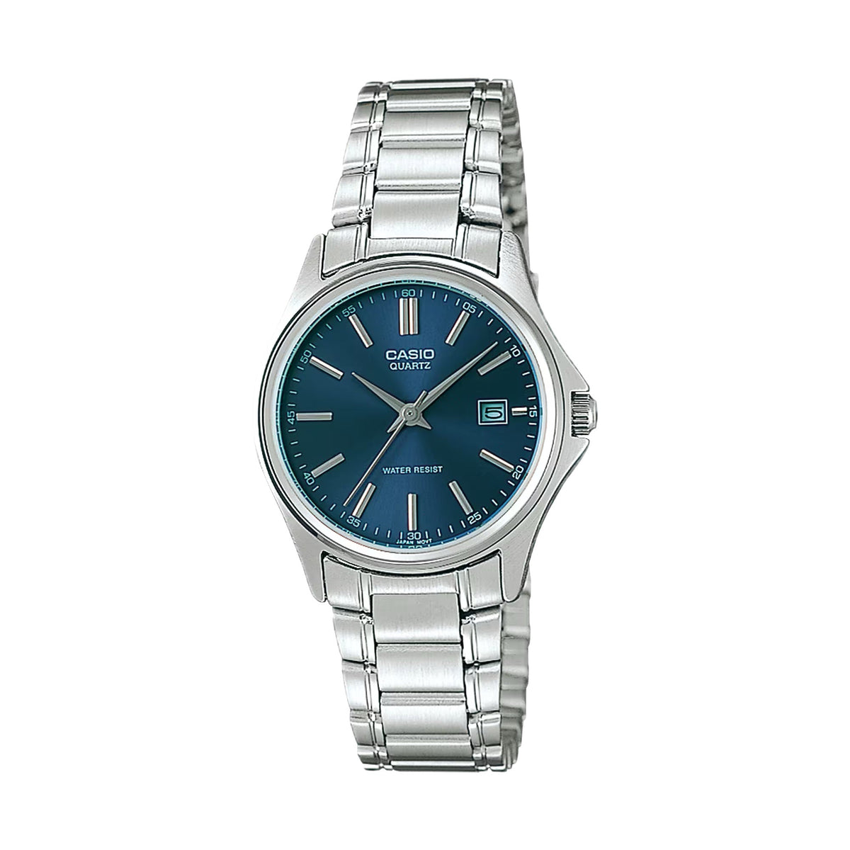 Casio Women’s Blue Dial Stainless Steel Bracelet Watch - LTP-1183A-2A