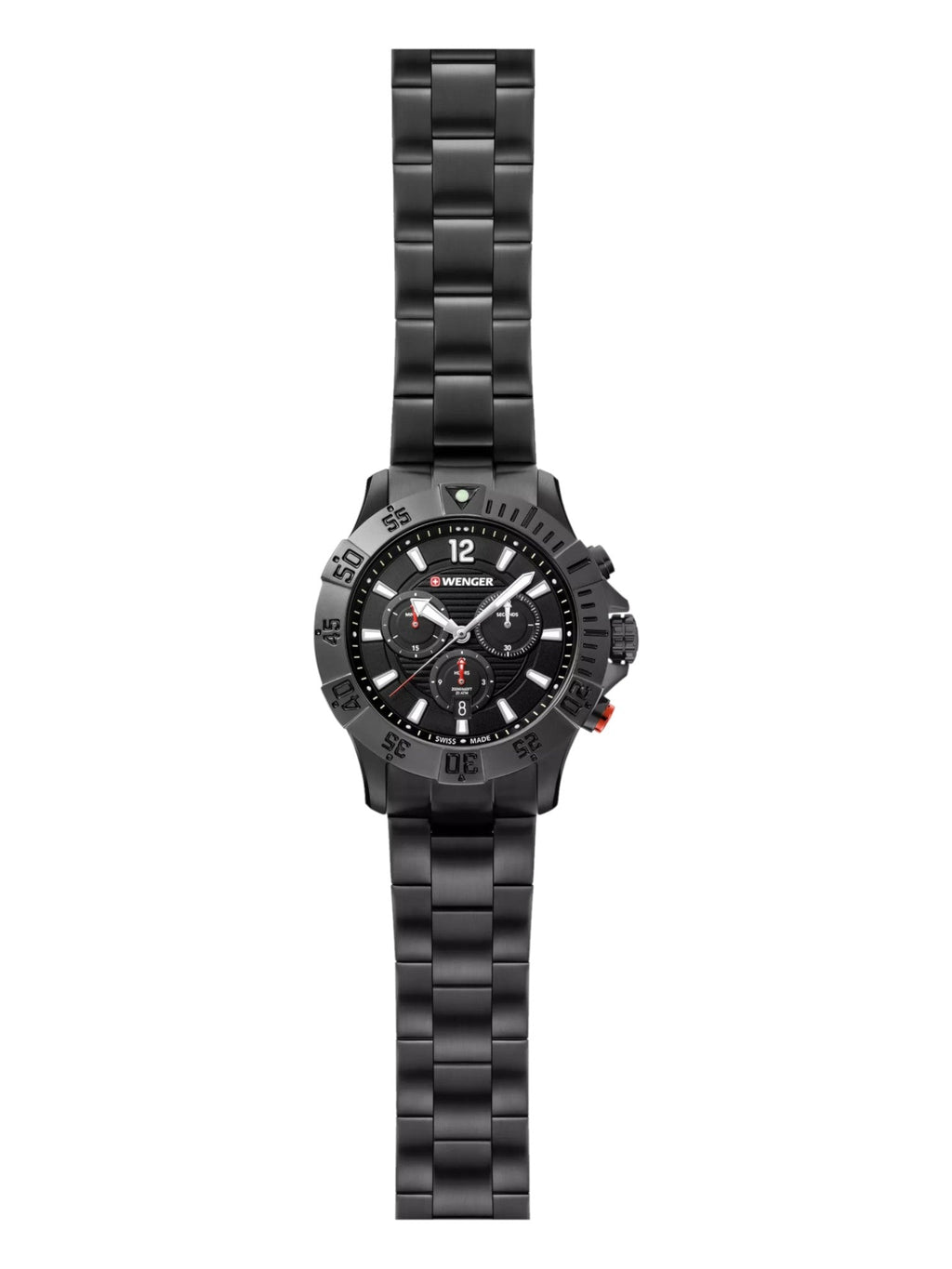 Wenger Swiss Army Men's 01.0643.121 Seaforce Black Dial Watch 43 mm