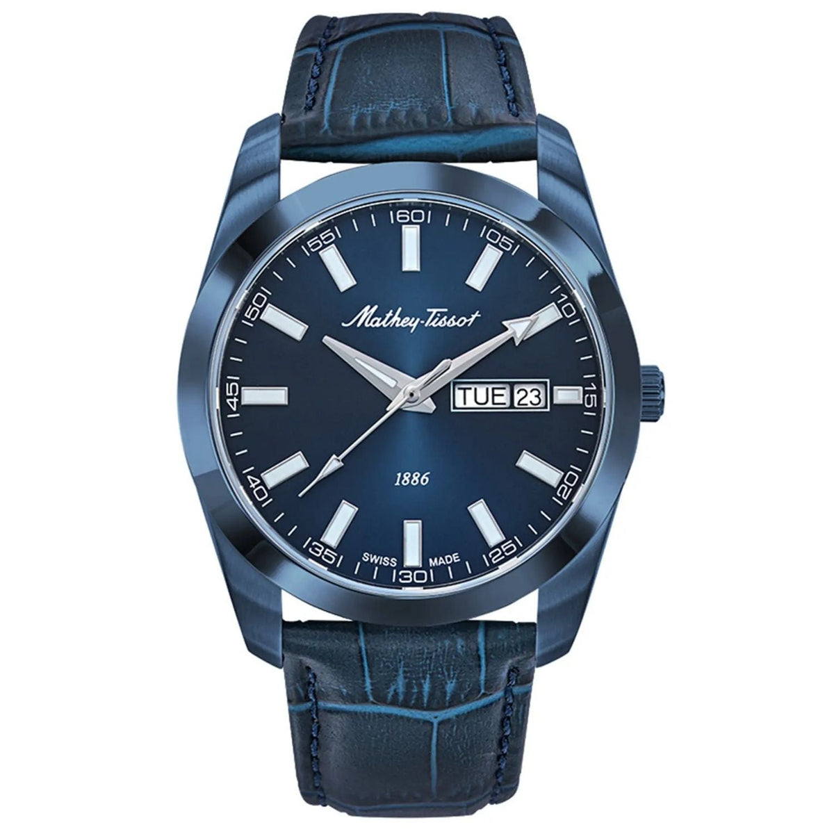 Mathey-Tissot Men's Mathy I Day-Date Blue Dial Watch