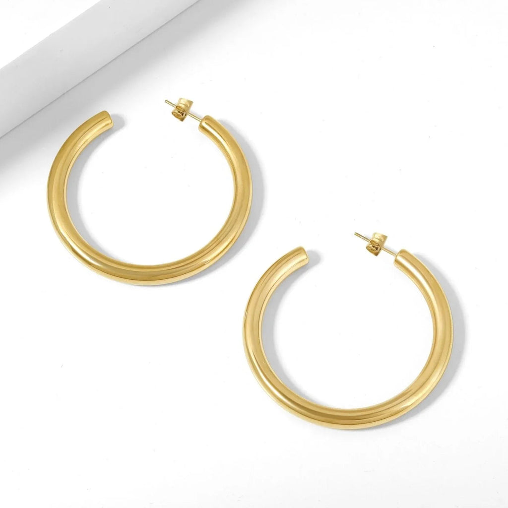Thick Hoop Earrings
