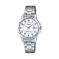 Casio Women’s Silver Bracelet Watch with White Dial and Date - LTP-V004D-7BUDF
