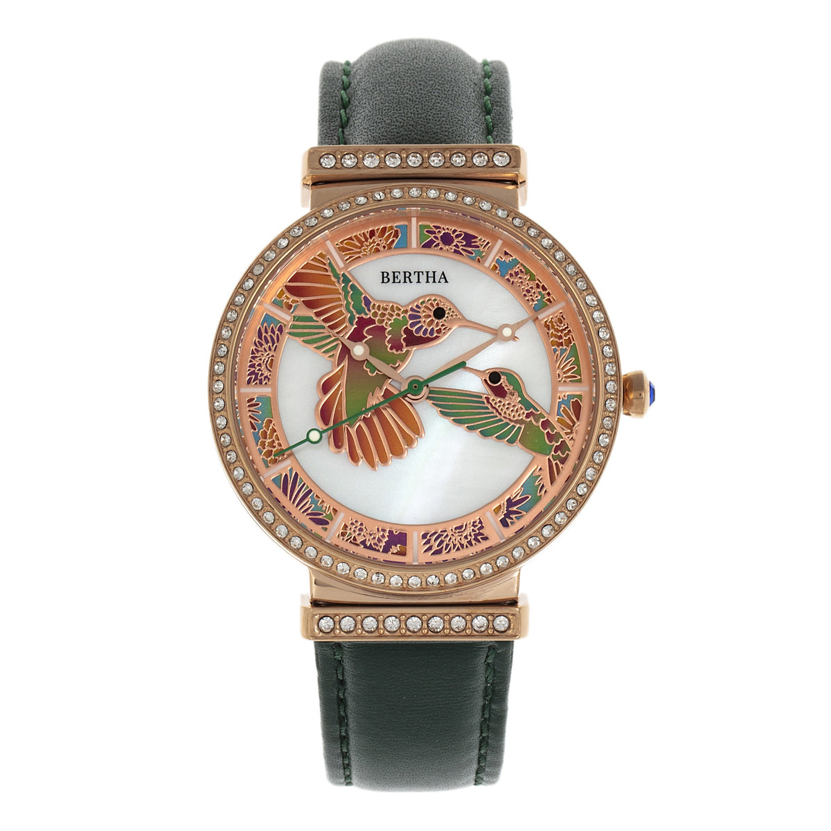 Emily Mother-Of-Pearl Leather-Band Watch