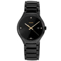 Rado TRUE Round Diamonds Black Dial Ceramic Unisex Watch R27238712