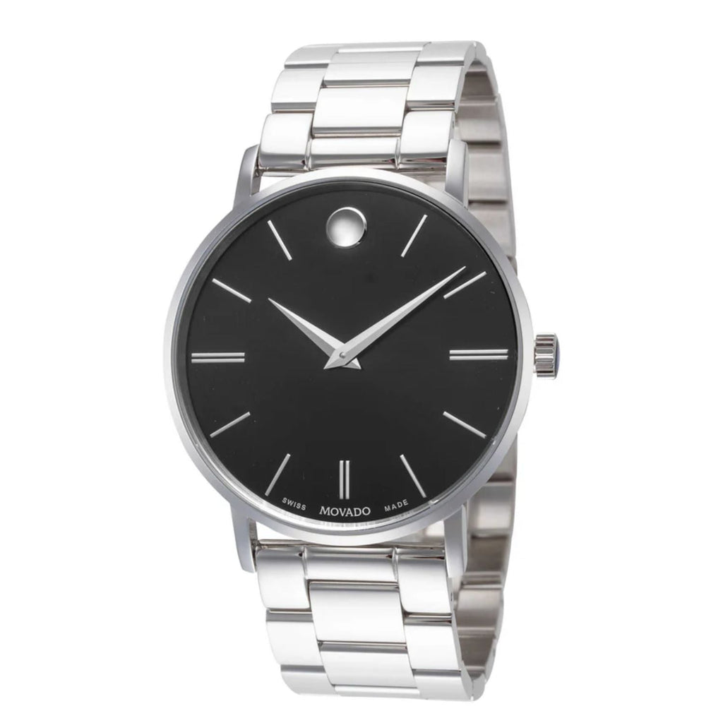 Movado Men's Classic Black Dial Watch