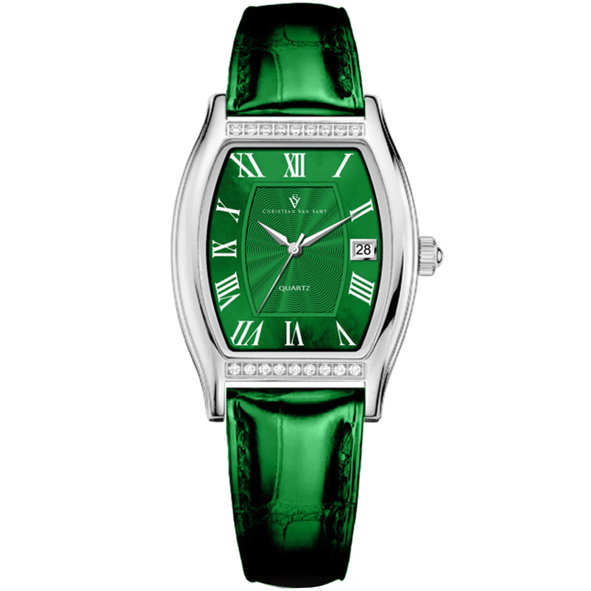 Christian Van Sant Women's Gemma Green Dial Watch