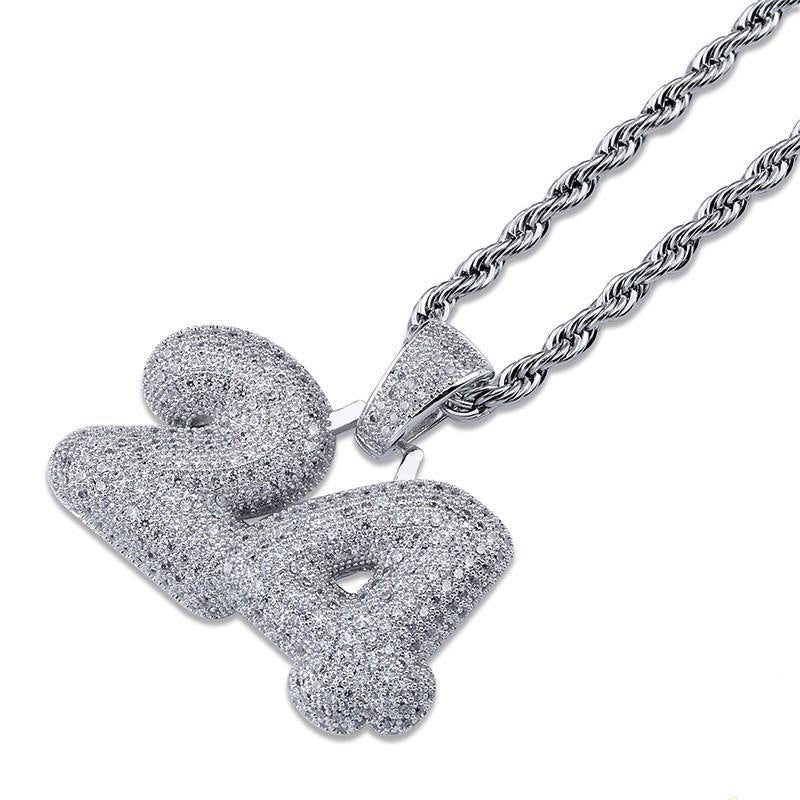 NEW ARRIVAL! 18K Yellow Gold-Plated AAA CZ 24 Digital Pendant