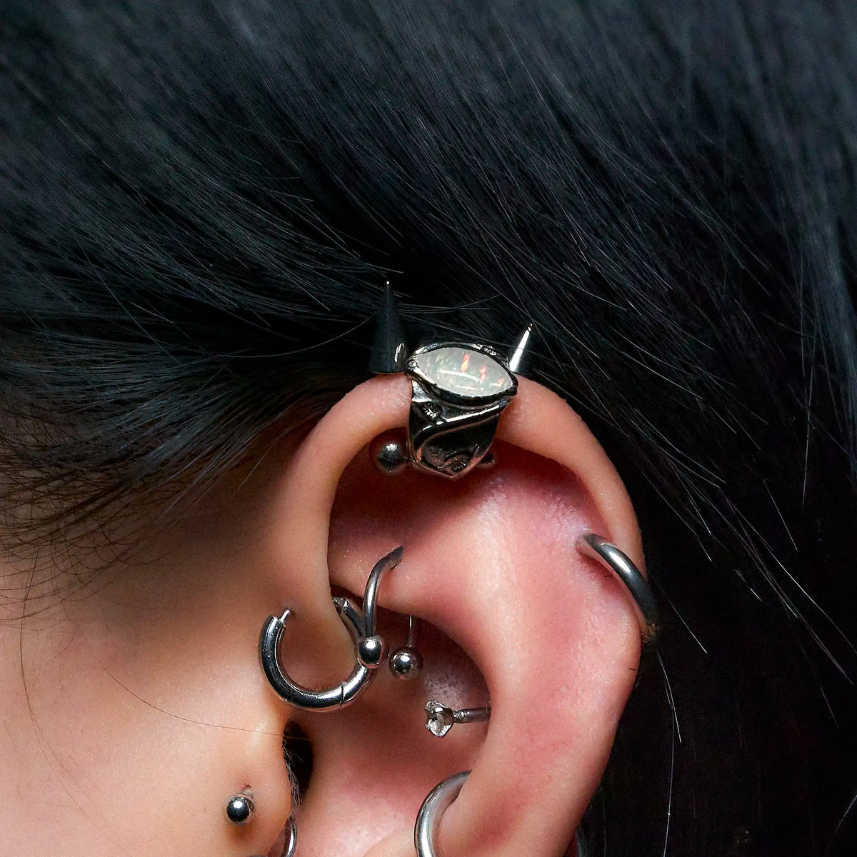 BIRTHSTONE EAR CUFF