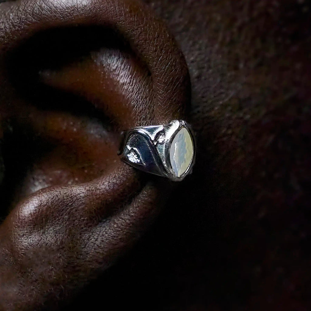 BIRTHSTONE EAR CUFF